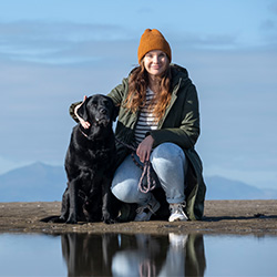 Anita Lindsay and dog