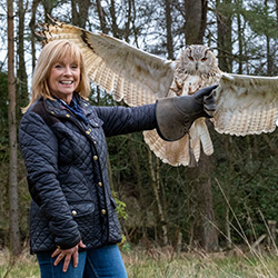 Elaine Henderson and Owl
