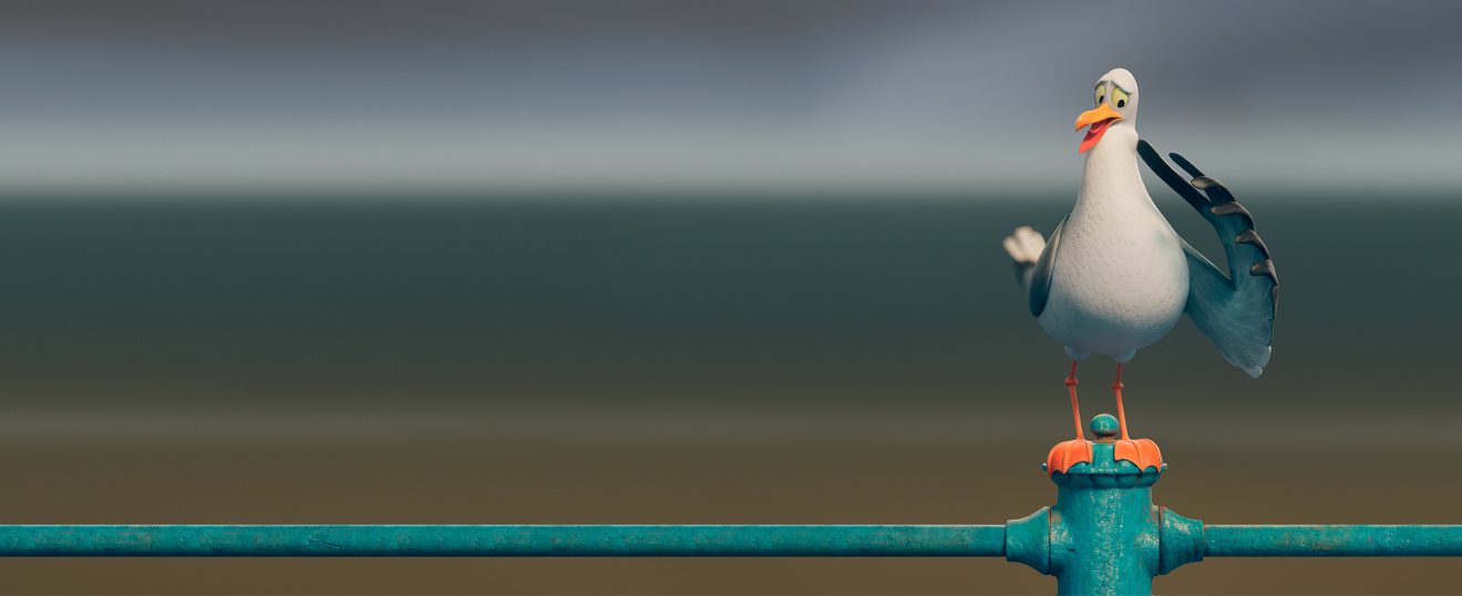 Early bird on railings